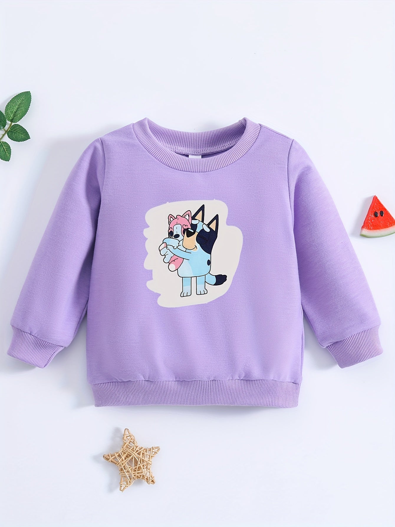 Baby Puppy Print Sweatshirt Long Sleeve Pullover
