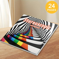 24 Page Coloring Book for Adults - Three Dimensional Adult Drawing Picture Book