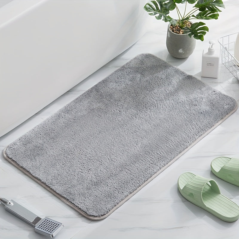 1pc Absorbent Bathroom Floor Mat, Anti-Skid Doormat Carpet