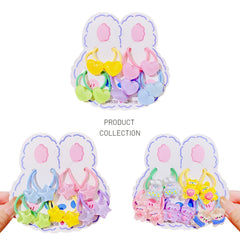 10pc Baby Girls Cartoon Pattern Hair Tie Accessories