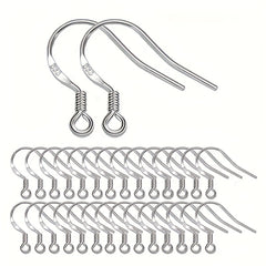 50pcs Stainless Steel Ear Hook Earring Findings Clasps DIY Supplies Accessories