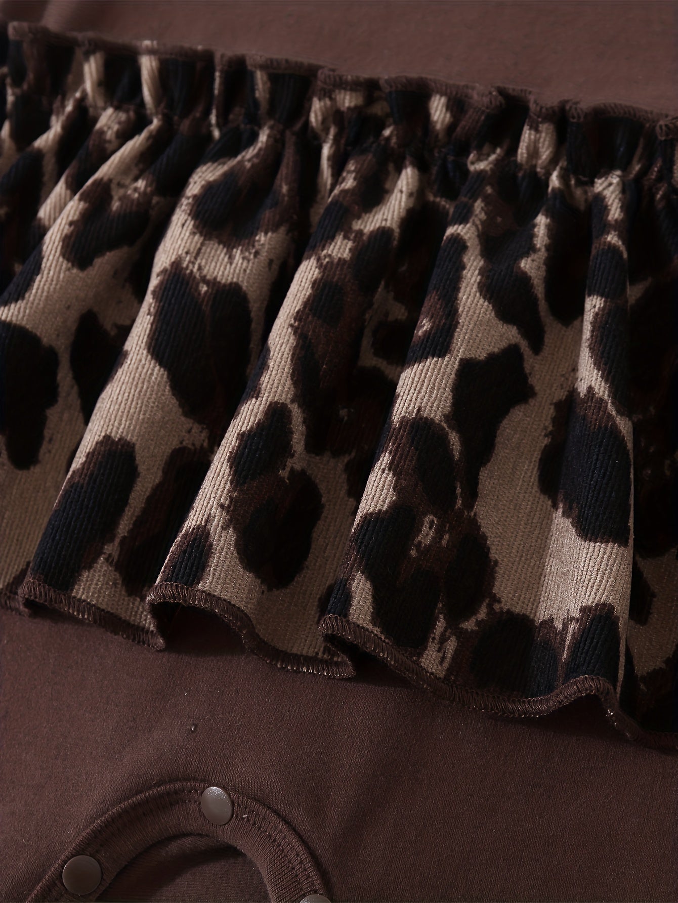 Baby Leopard Print Long Sleeve Bodysuit Infant Cotton Onesie