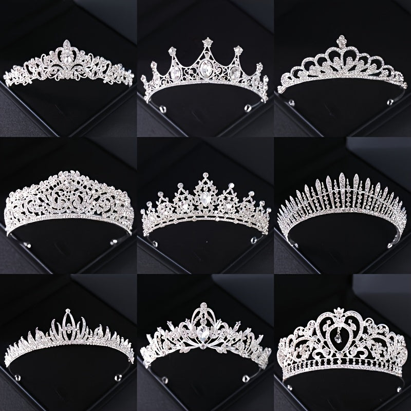 Silvery Rhinestone Crown Hairband Headband Bridal Wedding Favor