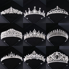 Silvery Rhinestone Crown Hairband Headband Bridal Wedding Favor