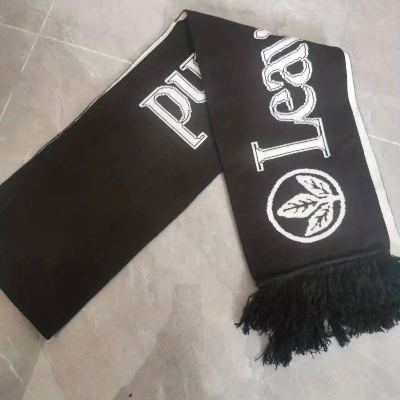 Maple Leaf Letter Pattern Couple Scarf Outdoor Warm Scarf