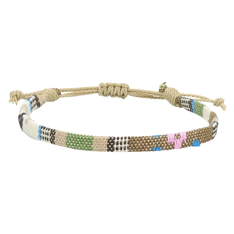 4pcs Boho Braided Rope Anklet Bracelets for Girls
