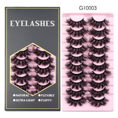 10 Pairs Fluffy False Eyelashes Curling 3D Grafting A Type