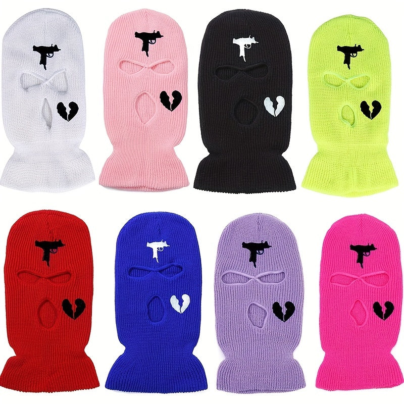 3 Holes Winter Balaclava Mask Full Face Knitted Hat Cap Hip Hop Beanie