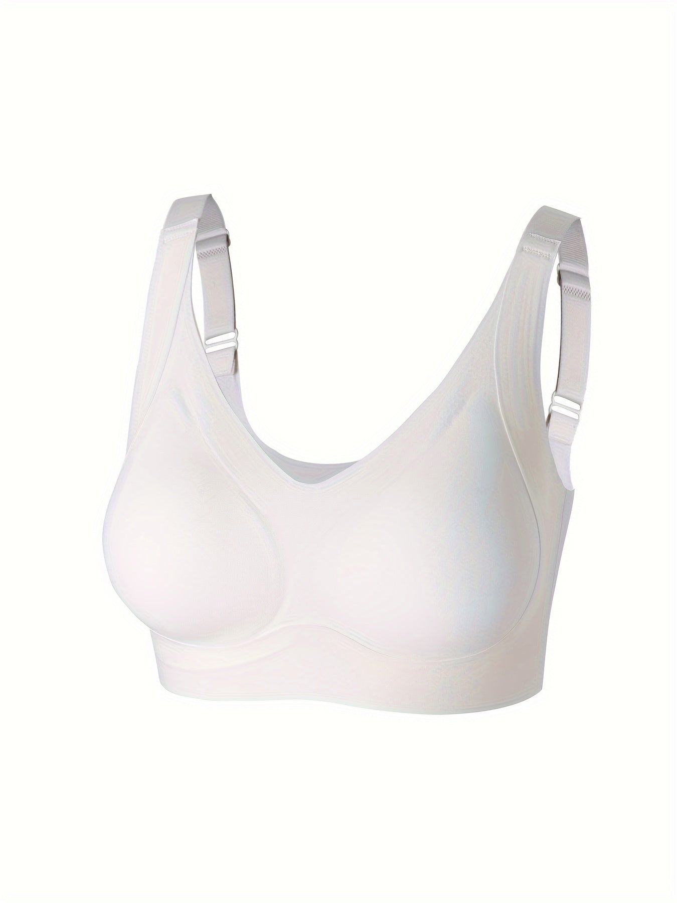 Solid Seamless Wireless Bra Breathable & Soft Push Up Bra Women's Lingerie