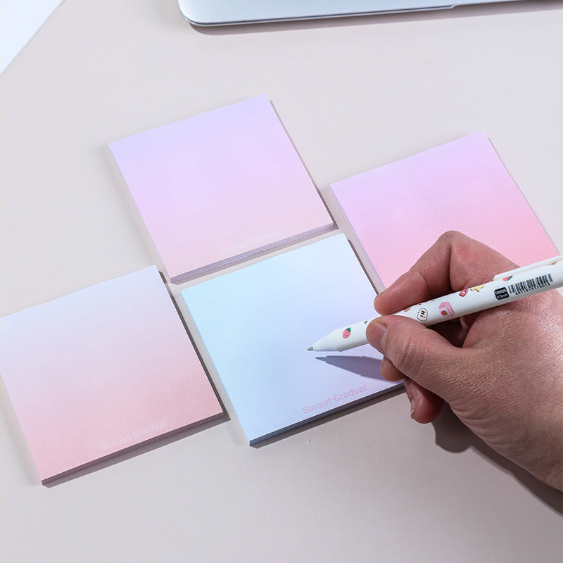 4pcs Gradient Sticky Notes 3x3 Inch 50 Sheets Each