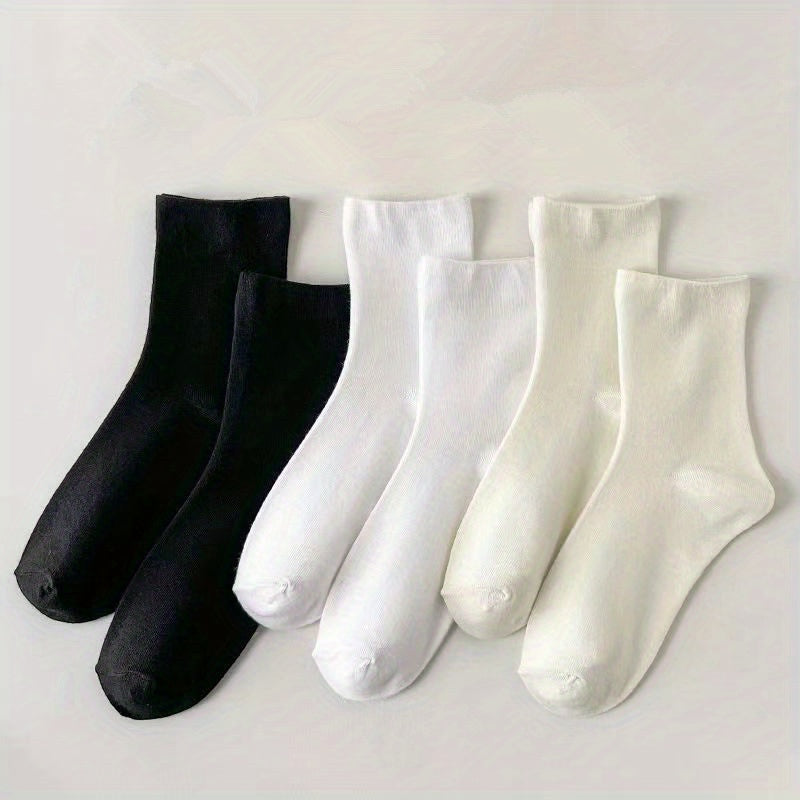 6 Pairs Comfy & Breathable Mid Tube Women's Socks