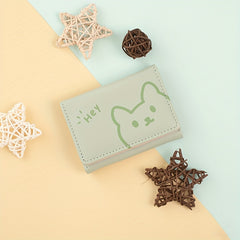 Kids Cartoon Kitten Wallet Small Animal Cat Three-Fold Wallet