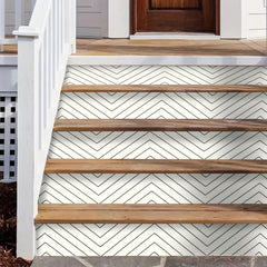 Nordic Geometric Line Pattern Stair Decal 106 2x18 01cm