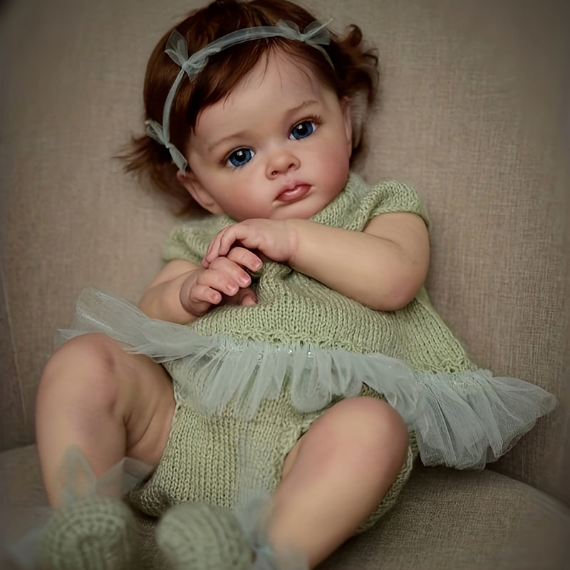 60-96 cm Rubber Body Washable Reborn Doll with Pure Hair for Children