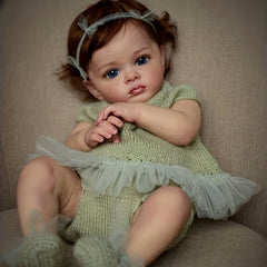 60-96 cm Rubber Body Washable Reborn Doll with Pure Hair for Children