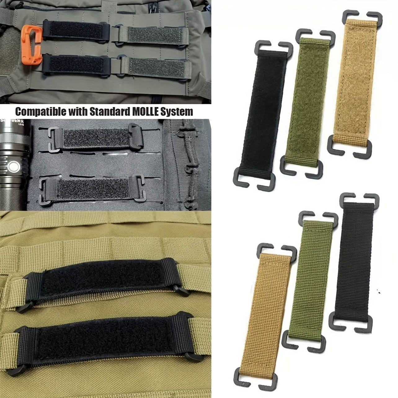 2pcs Hook And Loop Morale Patches Attachment Display Board Molle Patches