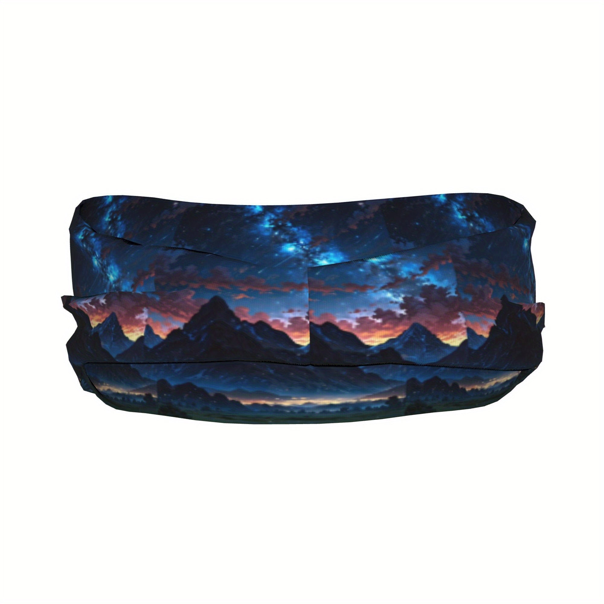 Stretchy Sweat Wicking Headband Sunset Print for Yoga Gym Running
