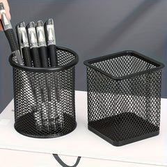Iron Hollow Desktop Storage Pen Container Student Office Stationery