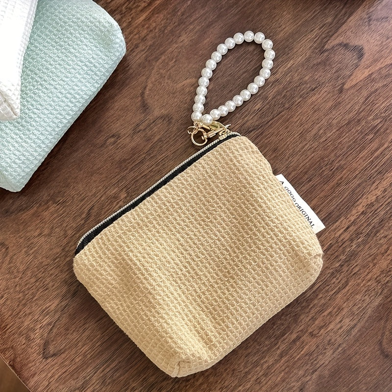 Faux Pearl Chain Lipstick Storage Bag