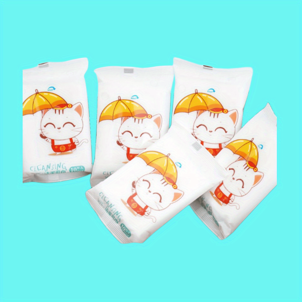 50pcs Non-woven Soft Wet Wipes 5 Packs