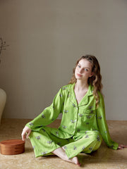 Bee Print Pajama Set Women's Sleepwear