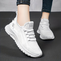Women's Knit Sneakers Casual Lace Up Outdoor Shoes