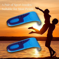Shock Absorbing Gel Sports Insoles - Odor Resistant Basketball Shoe Inserts