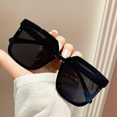 Large Square Jelly Gradient UV400 Sunglasses for Beach Travel