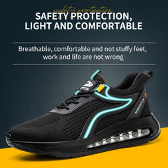 CEATSAFETV Men's Steel Toe Work Shoes Puncture Proof Anti skid Sneakers