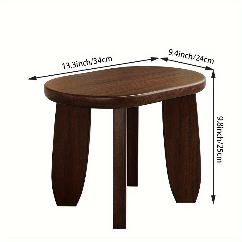 Solid Wood Stool Walnut Shoe Changing Stool Creative Household Small Stool