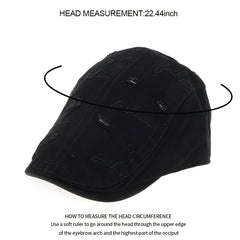 Spring Autumn Hole Beret Peaked Cap for Men Women