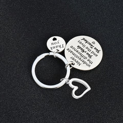 Leaving Gift Thank You Keychain for Women