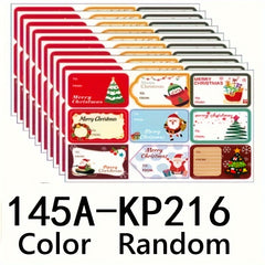 Christmas Stickers 10 Sheets Pack - Gift Tags Envelope Seals