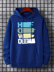 Panda Hoodie Print Sweatshirt Men's Casual Pullover Hooded