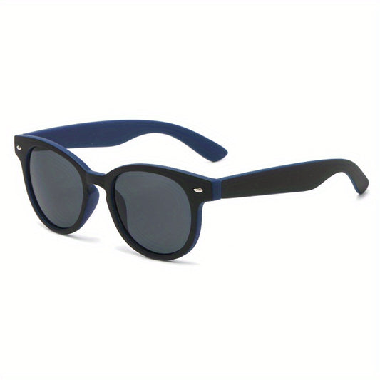 Round Sunglasses Casual Rivet Decor Anti Glare UV400