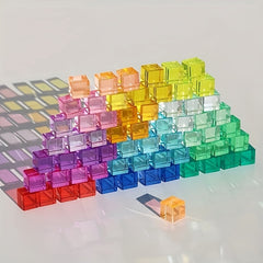 Acrylic Transparent Cube Gem Building Blocks Puzzle Toy