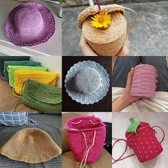 Eco Friendly Raffia Yarn Paper Ribbon for DIY Crochet Knitting