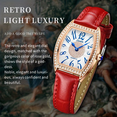 LIGE Girls Youth Gift Watch Oval Appearance Waterproof Female Students Watch