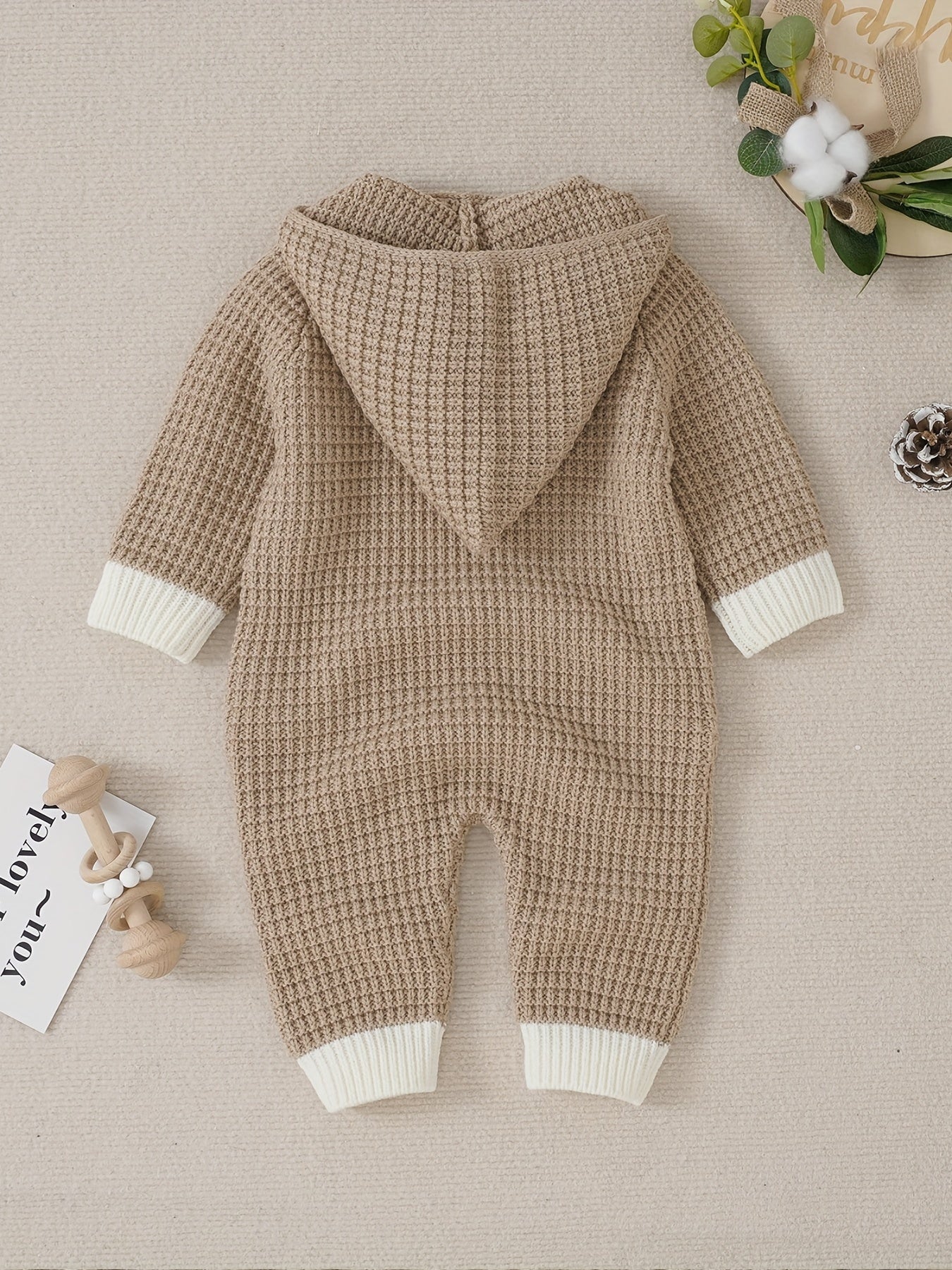 Baby Onesie Sweater Newborn Hooded Long Sleeve Casual Jumpsuit