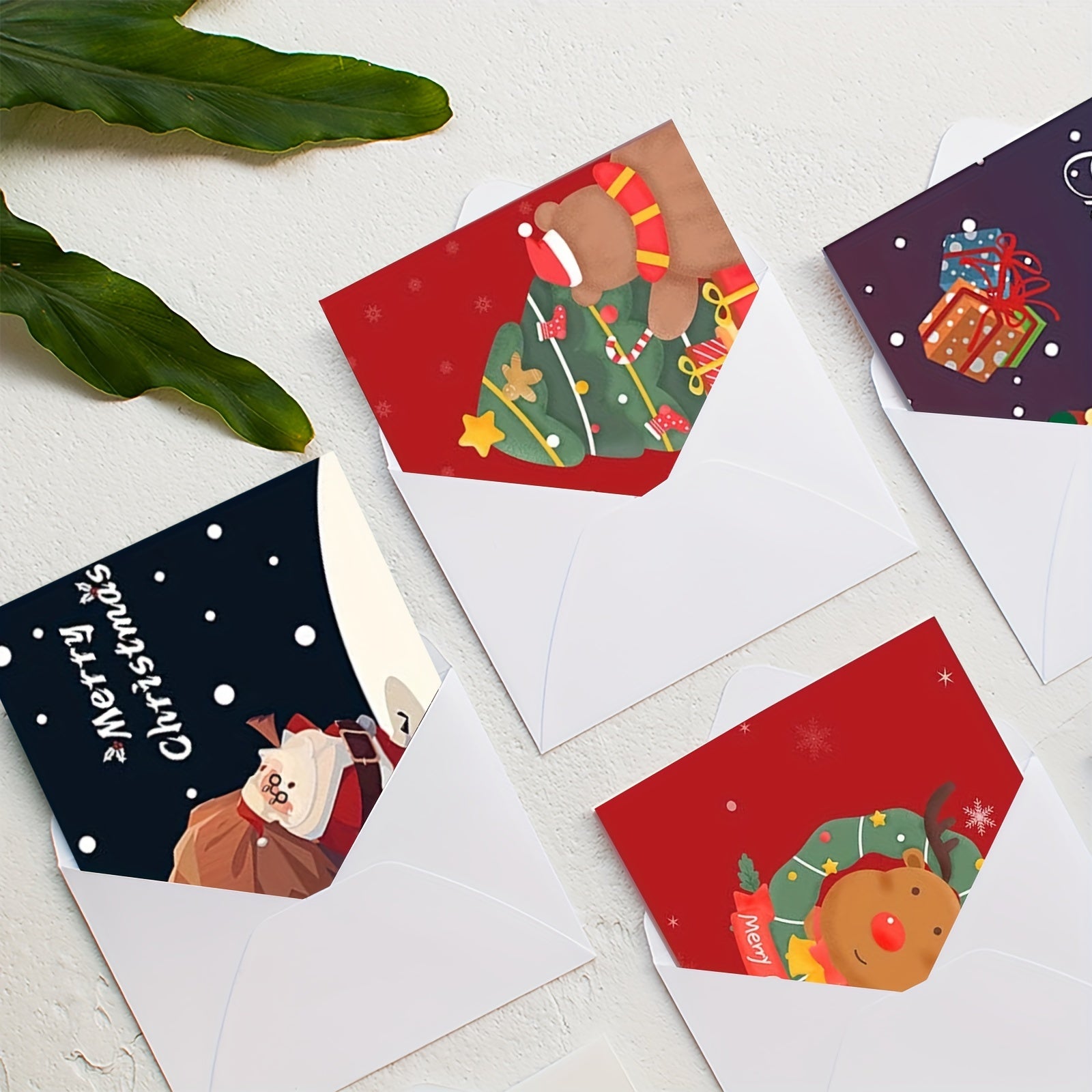 Feelfine Christmas Cards 50pcs Boxed - Modern Design - Blank Greeting Bulk