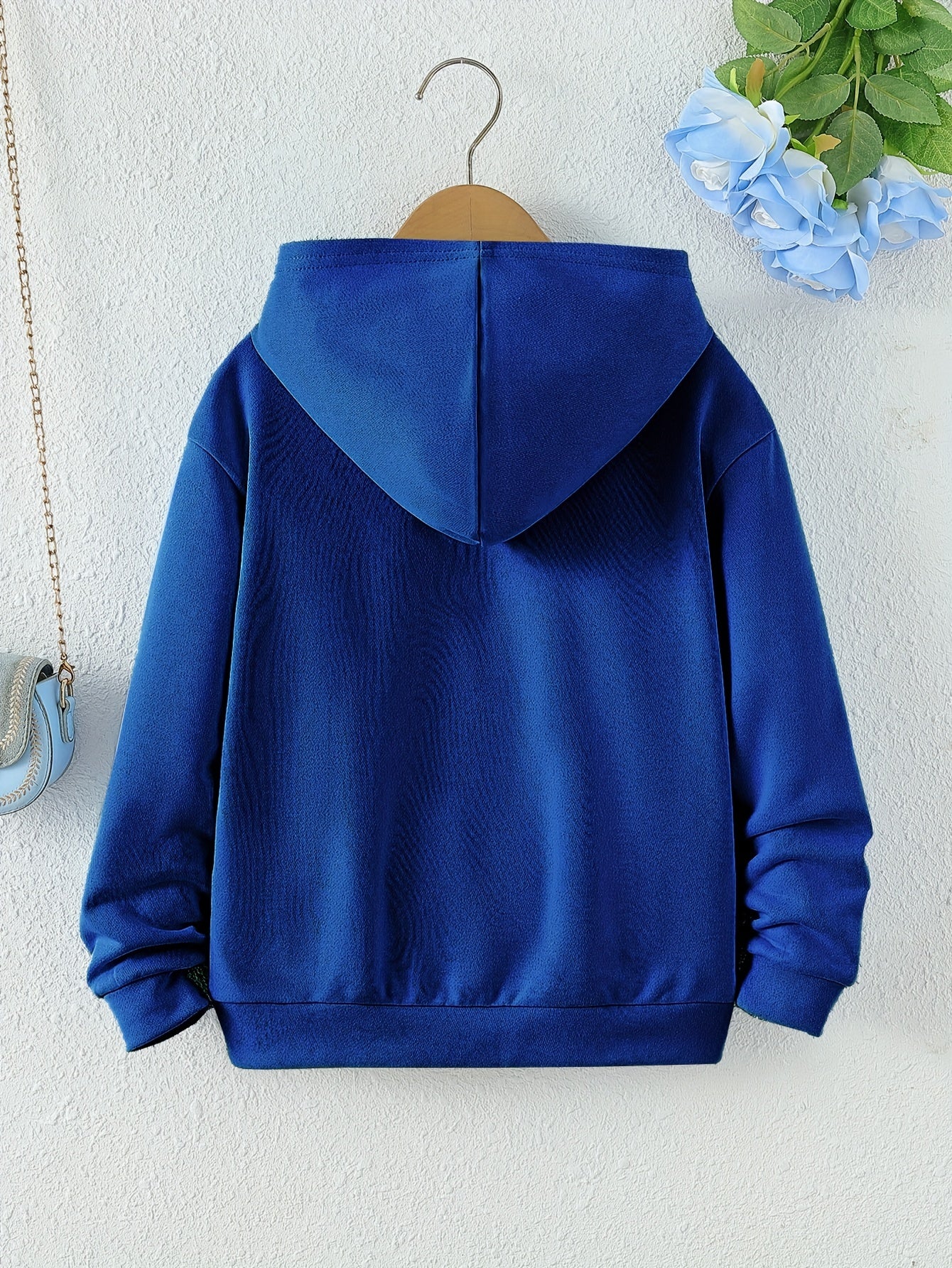 Girls 'Smile' Letter Print Hooded Sweatshirt Pullover Hoodie