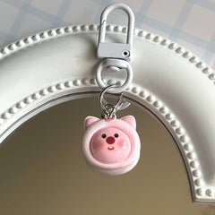Cartoon Starfish Fish Strawberry Rabbit Keyring Charms Pendant