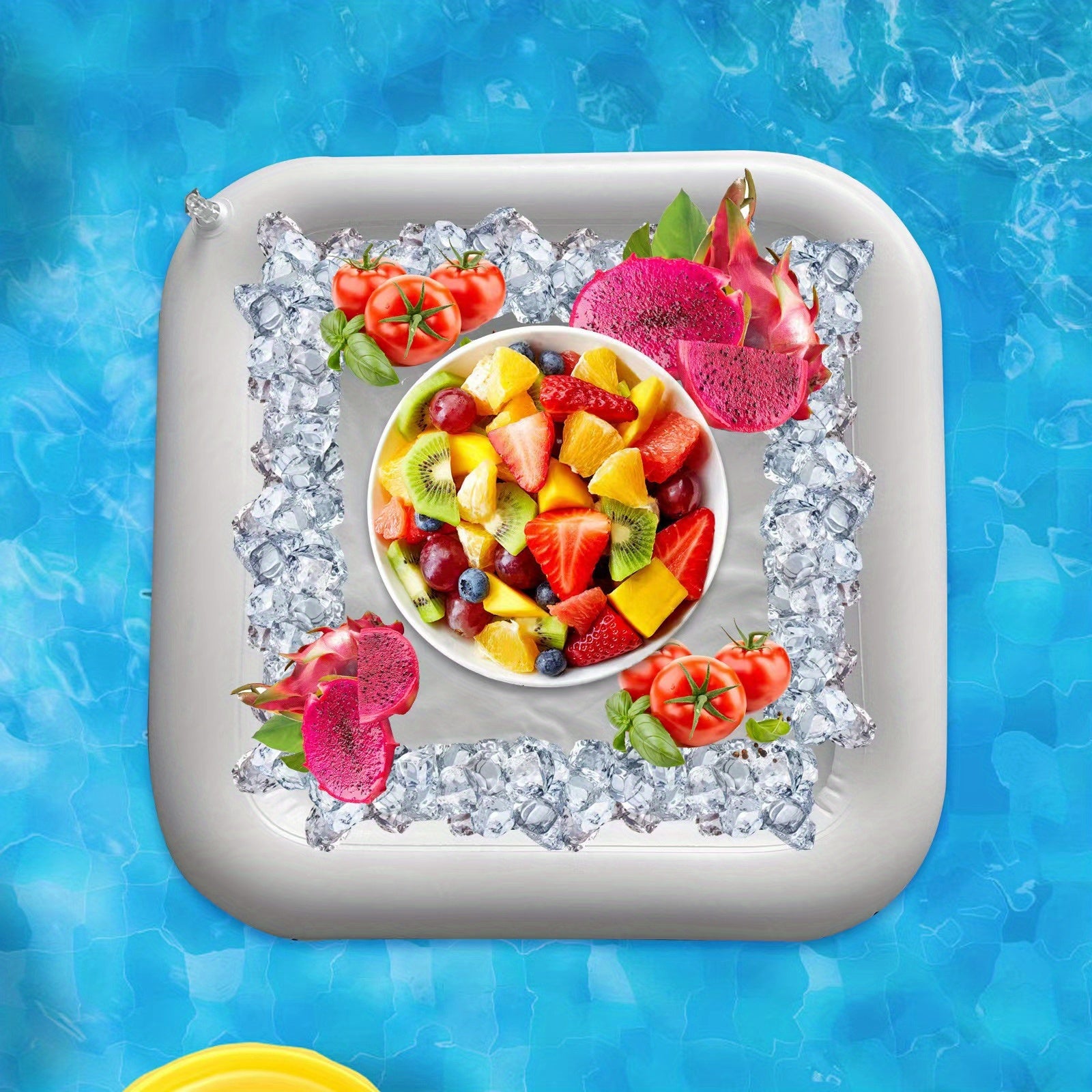Inflatable Pool Serving Tray Drinks Snacks for Parties Picnics Camp