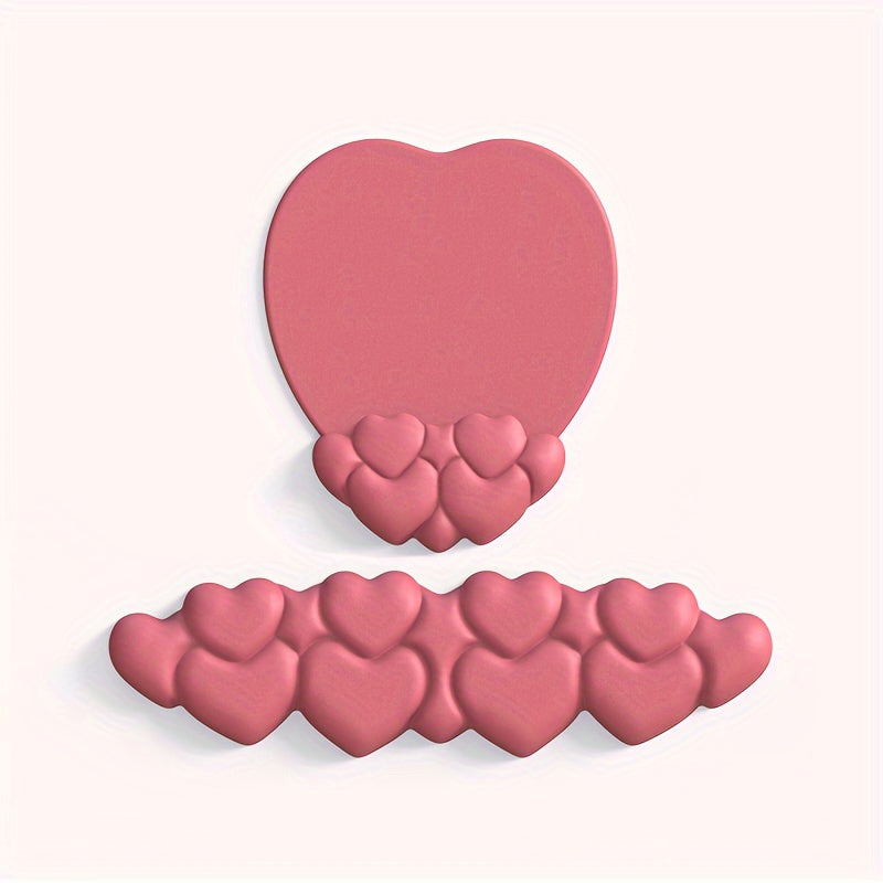 Heart Shape Mouse Pad with Wrist Rest and Keyboard Wrist Rest