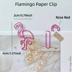 Rose Red Flamingo Corner Paper Clips Pack