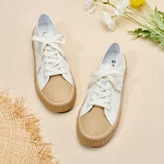 Solid Walking Skate Shoes Lightweight Breathable Sport Shoes Women's Footwear