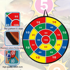 Dartboard Set with 8 Balls & Hook, Indoor/Outdoor Sports Party Game