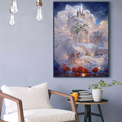 Fairy Tale Castle Canvas Painting for Home Wall Decoration