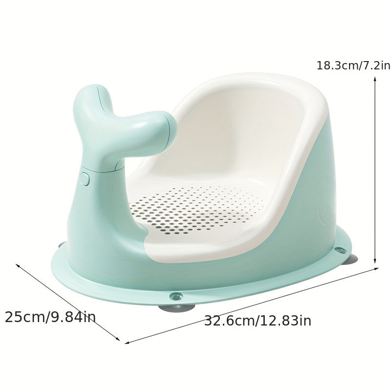 Portable Anti Slip Baby Bath Seat with Backrest & Suction Cups