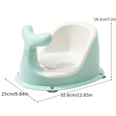 Portable Anti Slip Baby Bath Seat with Backrest & Suction Cups